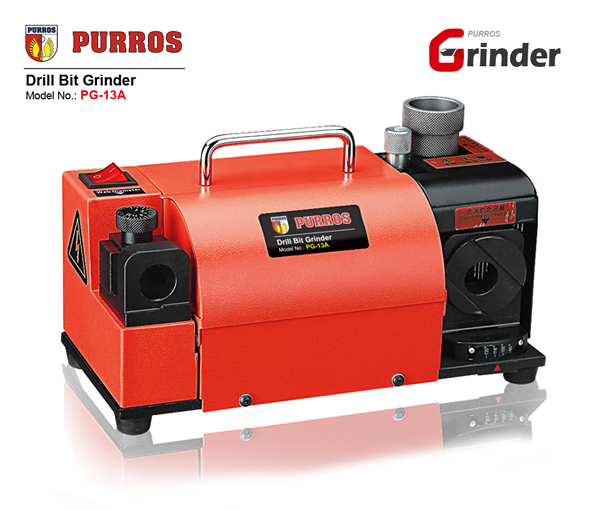 Portable drill bit grinder operational view
