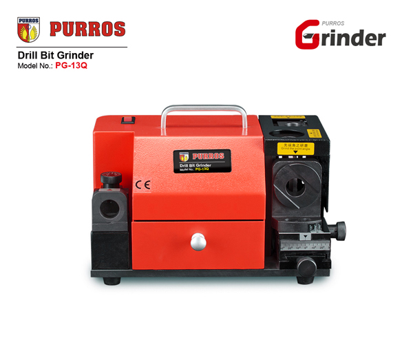 Compact plate and sheet metal drill bit grinder with carrying handle