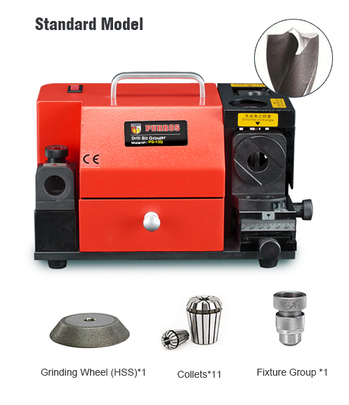 Standard grinding equipment set including collets and fixture