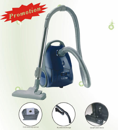 Canister Vacuum Cleaner with Push Pole