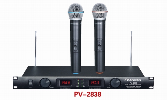 Dual-Channel VHF Wireless Microphone System