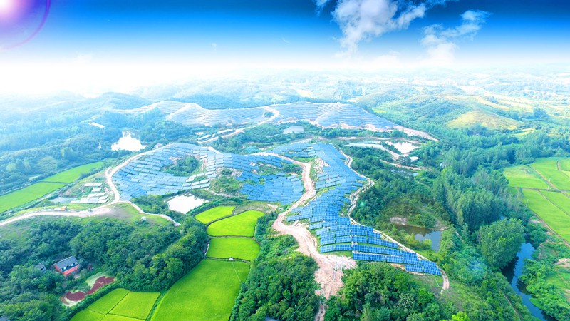 Solar PV installation over undulating terrain