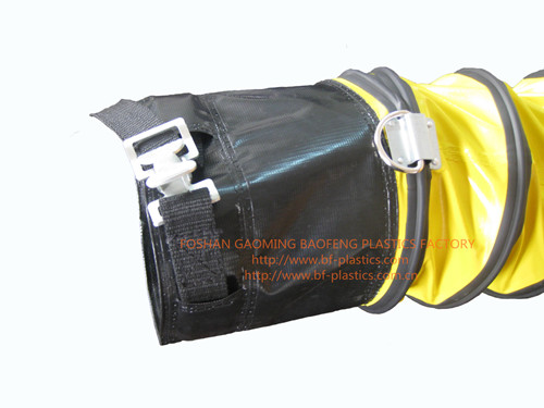 PVC flexible ventilation ducting with black sleeve and buckle - Image 3