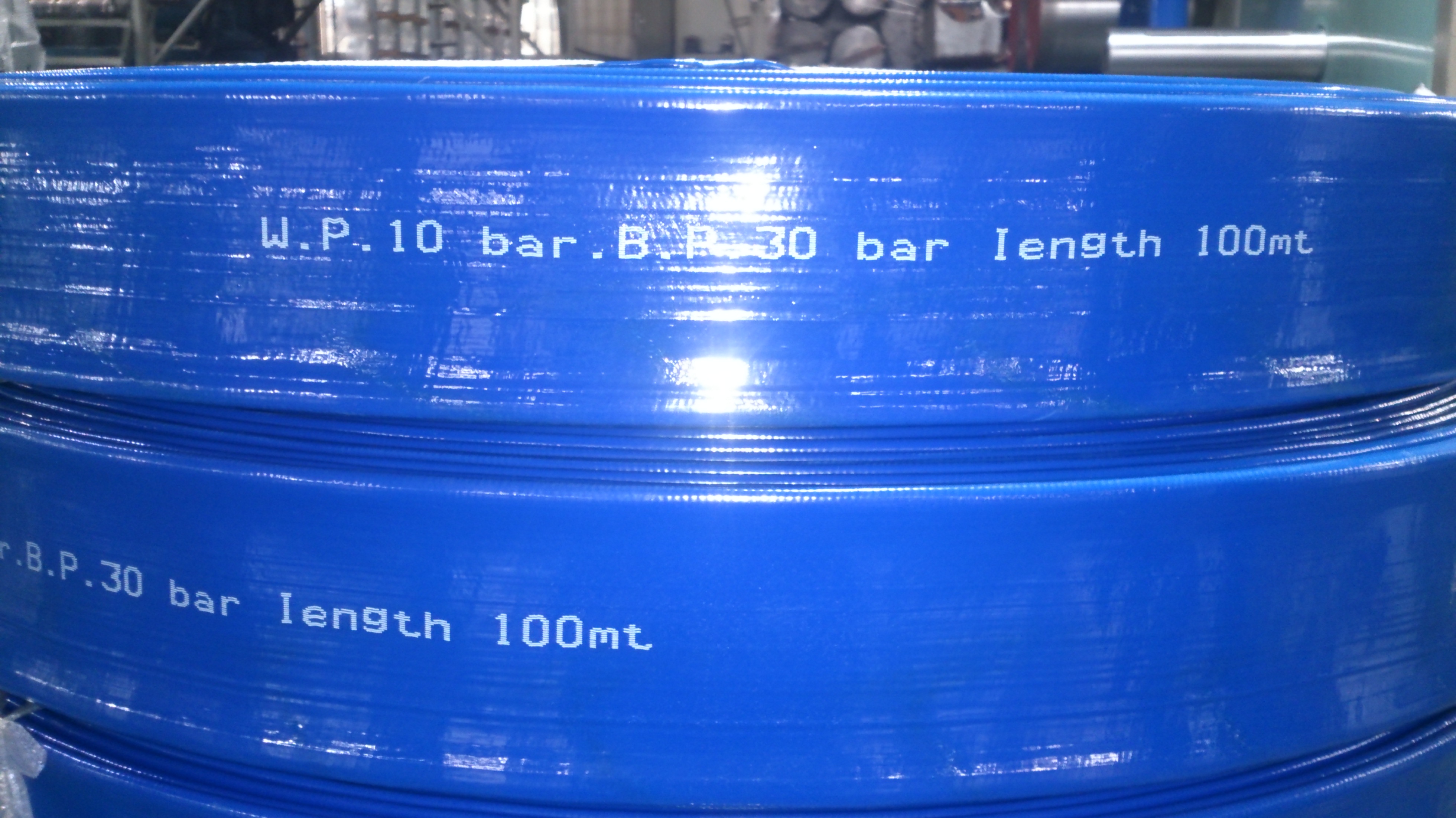 PVC water hose layflat hose blue PVC hose irrigation hose flexible hose - Image 2