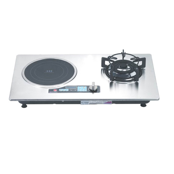 Combination Induction and Gas Cooktop