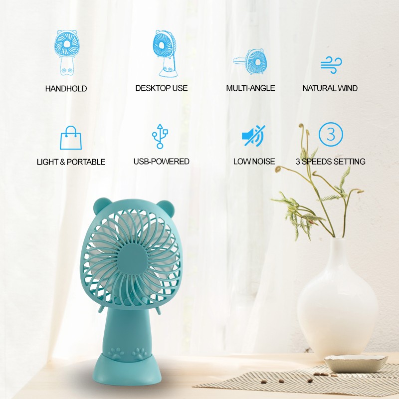 Qbill Portable Rechargeable USB and Battery Mini Fan - Image 2