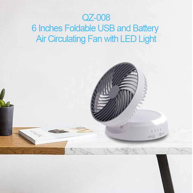 Qbill Rechargeable Foldable USB and battery air circulating fan - Image 2