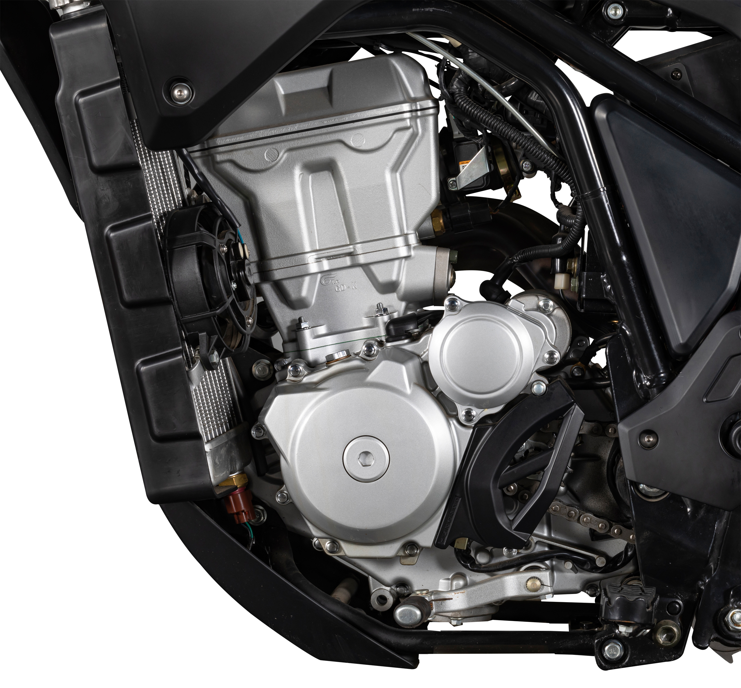 Engine and mechanical cooling system view