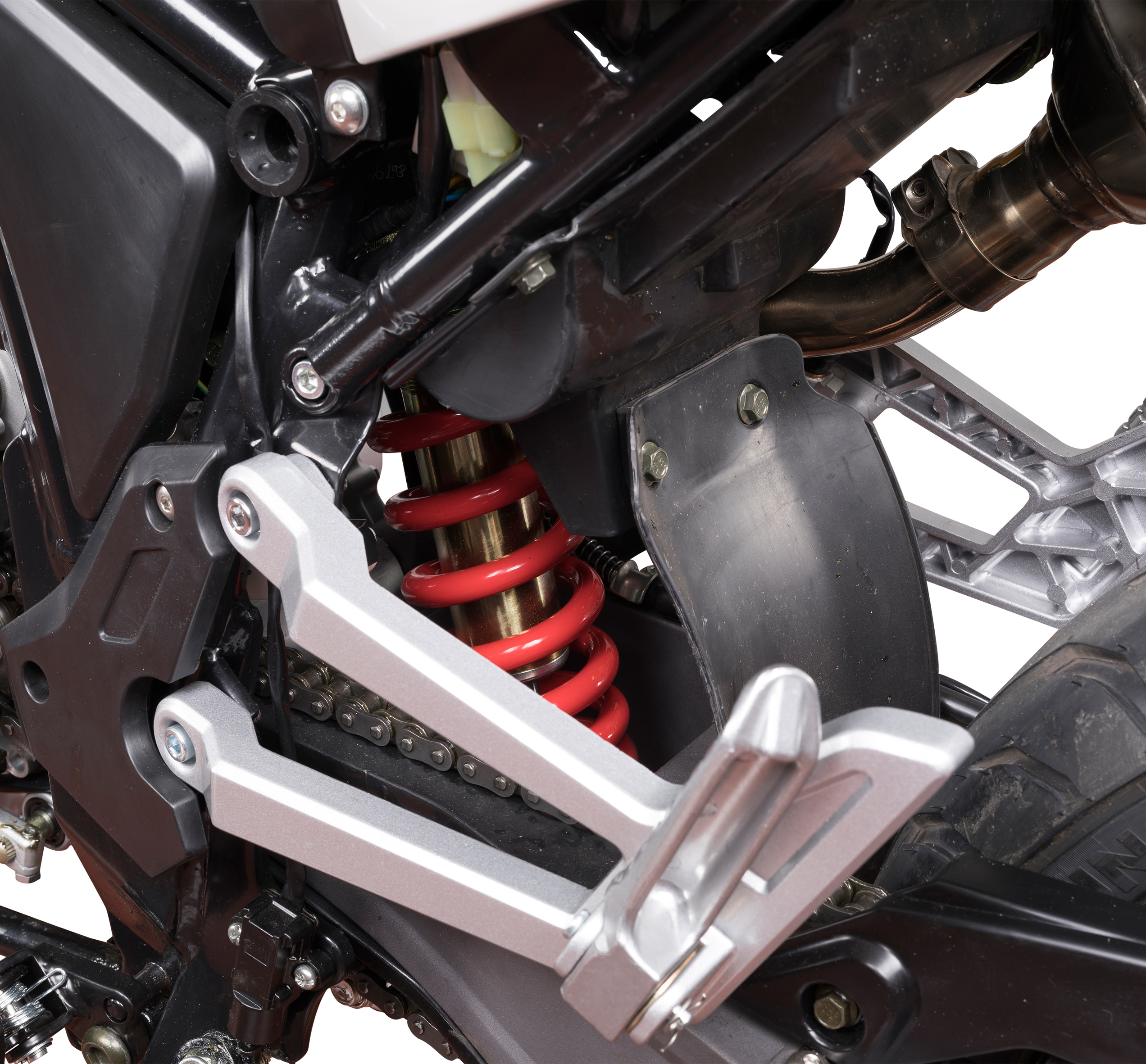 Rear suspension and drivetrain view