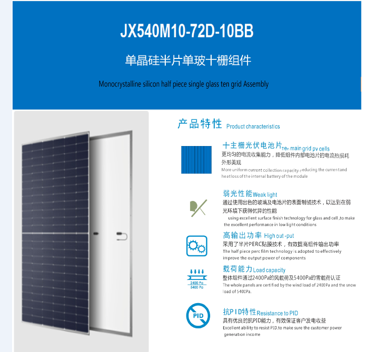 Technical diagram showing 10BB technology and performance characteristics