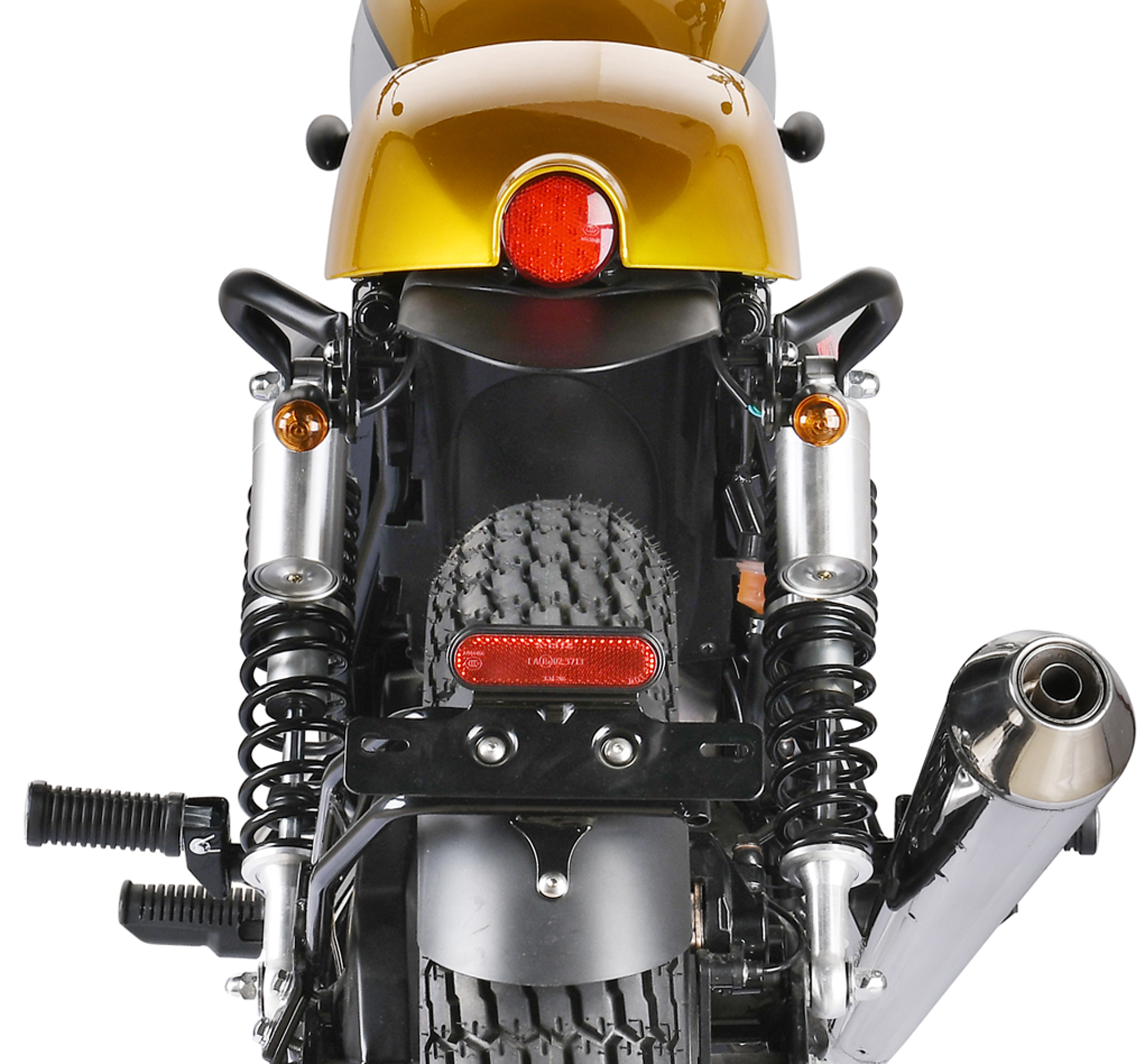 Rear section of the motorcycle including tail light and fender