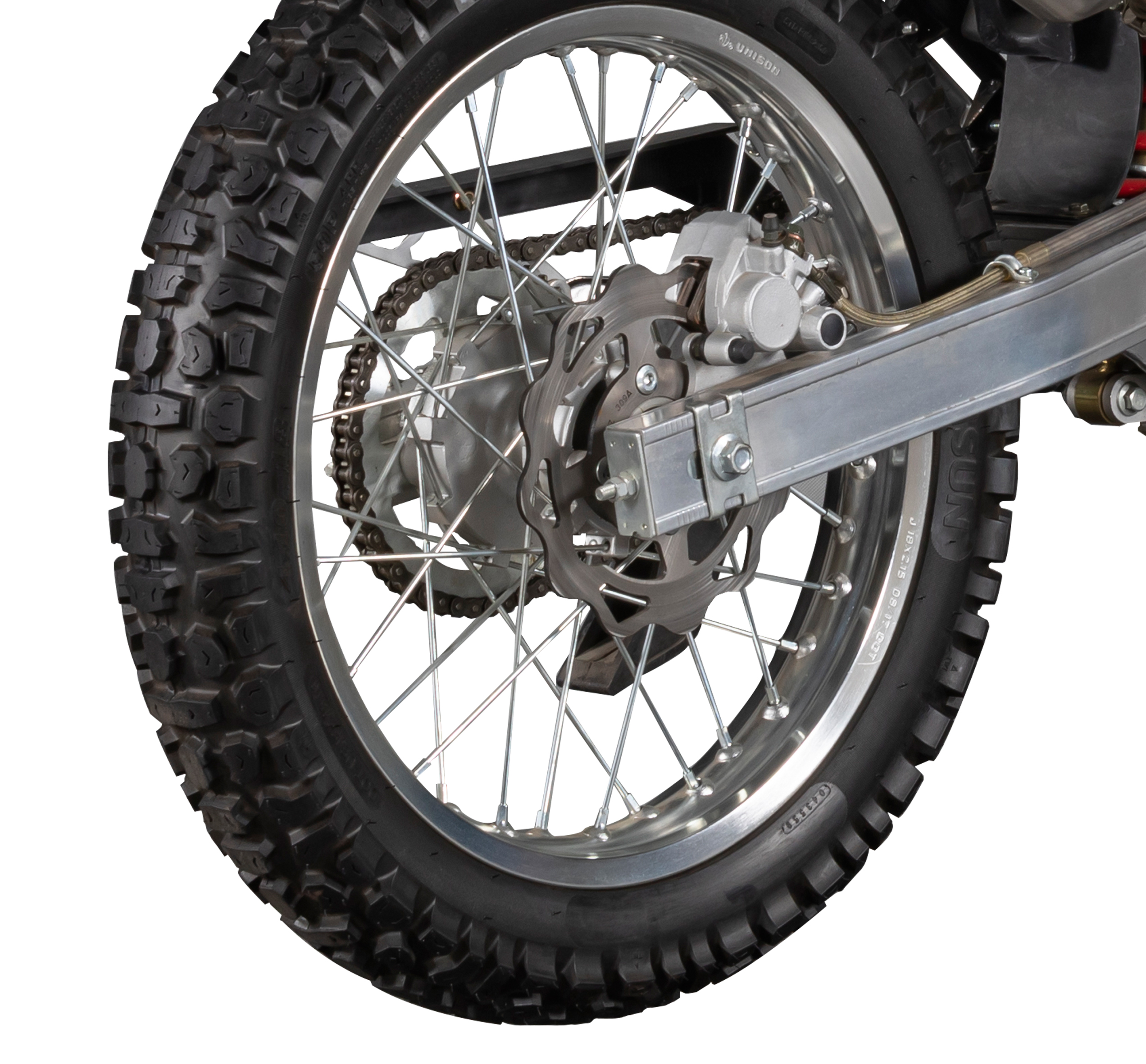 Rear wheel and brake assembly