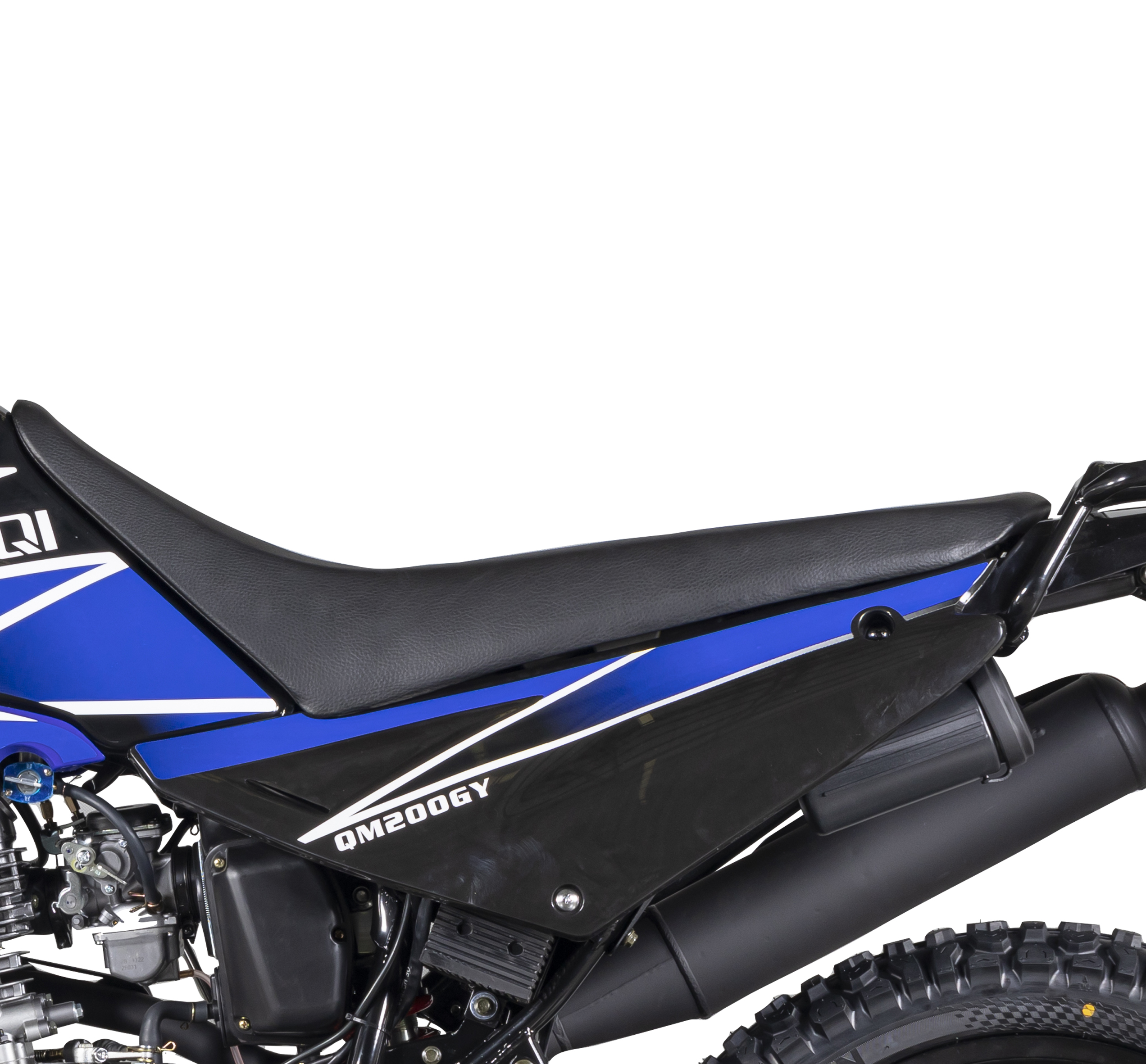 Full motorcycle profile showing seat and frame