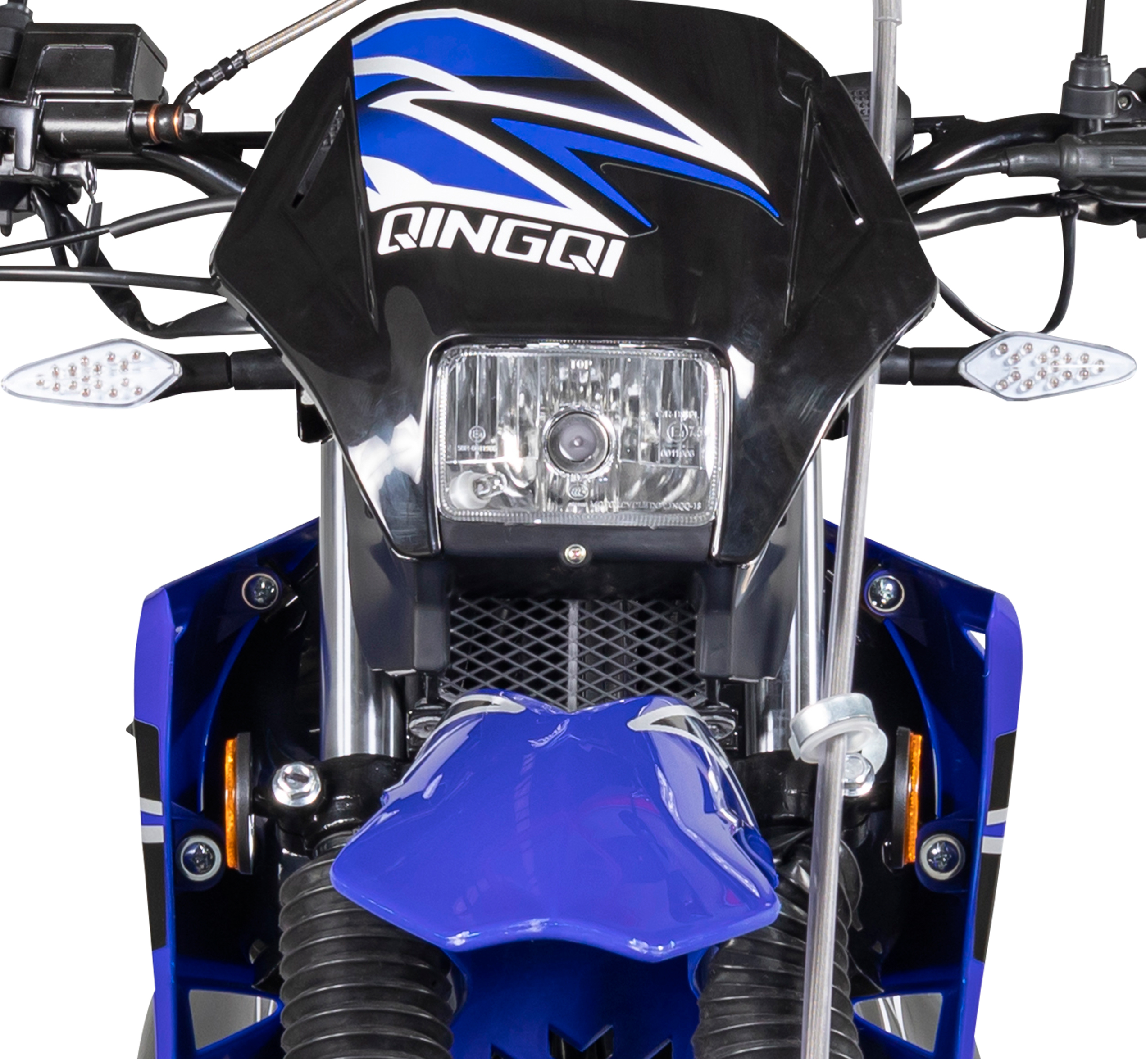 Front view with headlight and turn signals