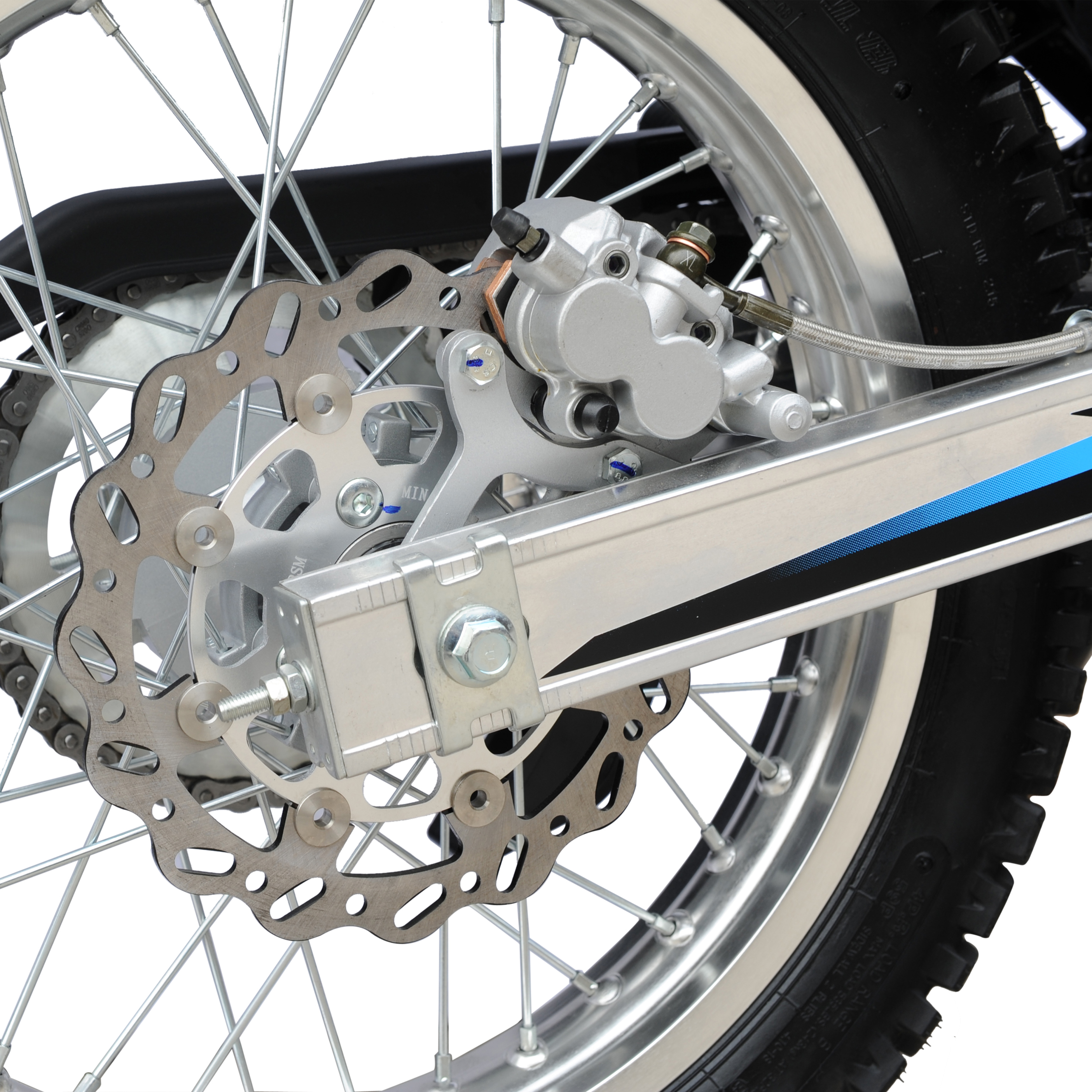 Rear wheel and swingarm
