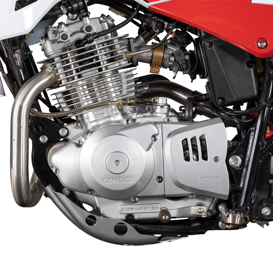 Close up of the motorcycle engine block