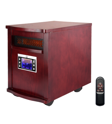 Quartz Infrared Space Heater with Wooden Cabinet