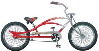 Red and Silver Beach Cruiser Bicycle