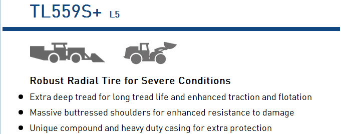 Radial OTR tire technical details and structural features