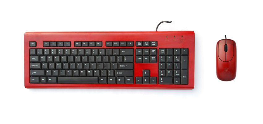 Radiation proof nature green bamboo keyboard and mouse with 104 keys - Image 4