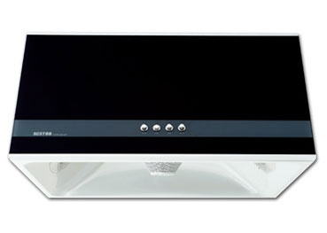 Kitchen Ventilation Hood with Black Glass Panel