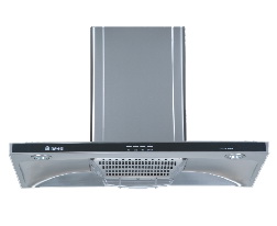 Stainless Steel Kitchen Range Hood with Integrated Lighting