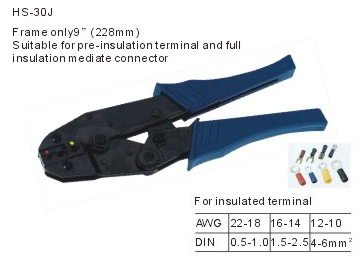 Ratchet Terminal Crimping Tool for Insulated Terminals