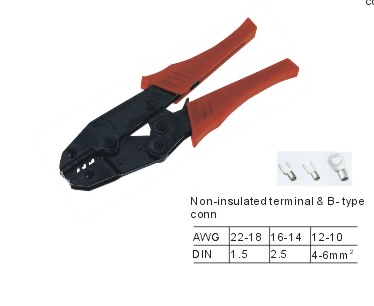 Ratchet Terminal Crimping Tool for Non-Insulated Terminals