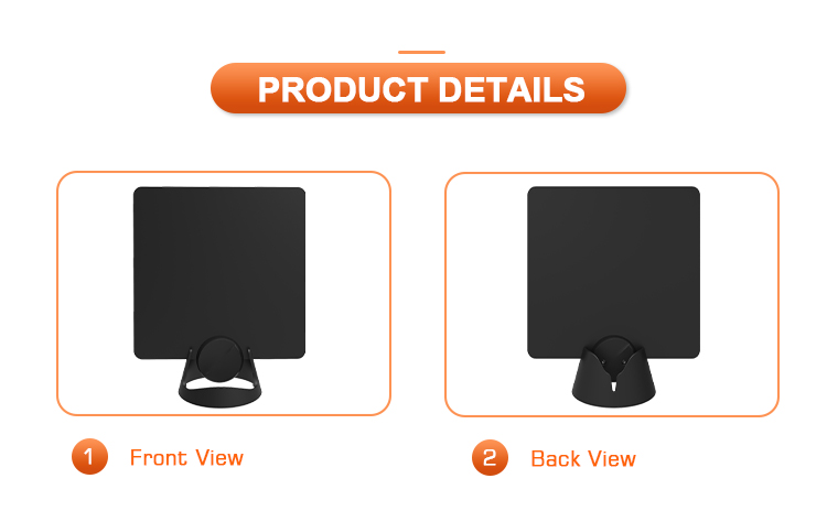 Razor Flat indoor TV antenna front and back view
