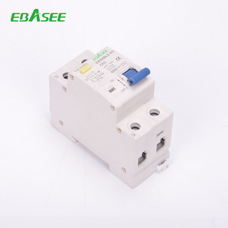 Side profile and terminal view of the RCBO