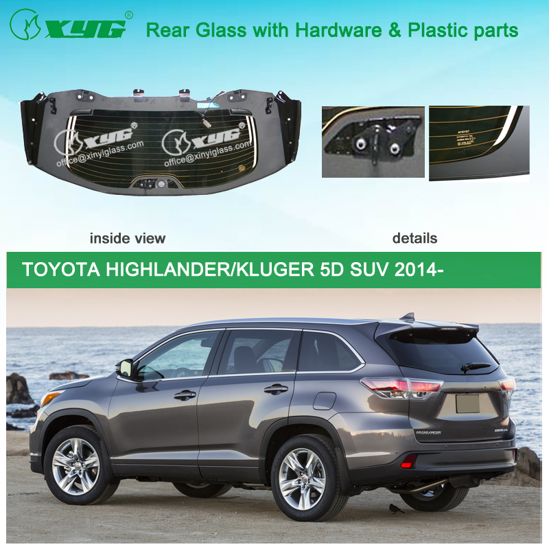 Rear Window Glass with Hardware for SUVs