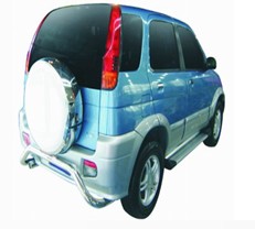 SUV Rear Bumper Guard with Spare Tire Mount