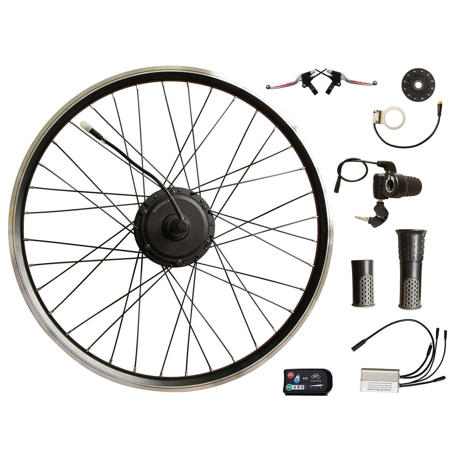 Rear wheel electric conversion kit contents