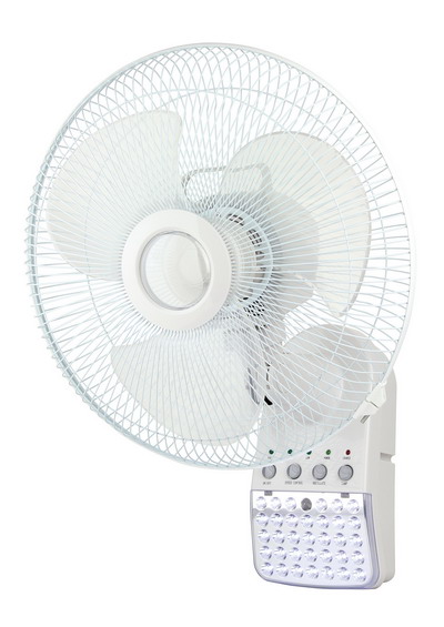Rechargeable Wall-Mounted Fan with LED Light