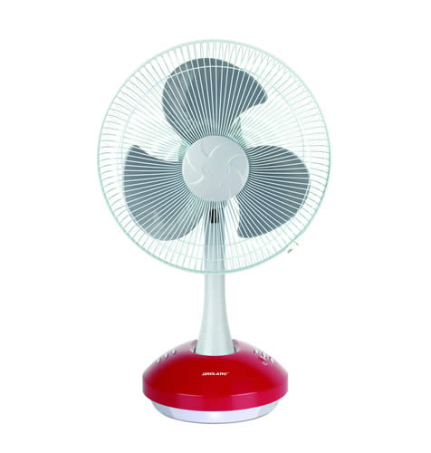 14-Inch Rechargeable Oscillating Fan with LED Night Light