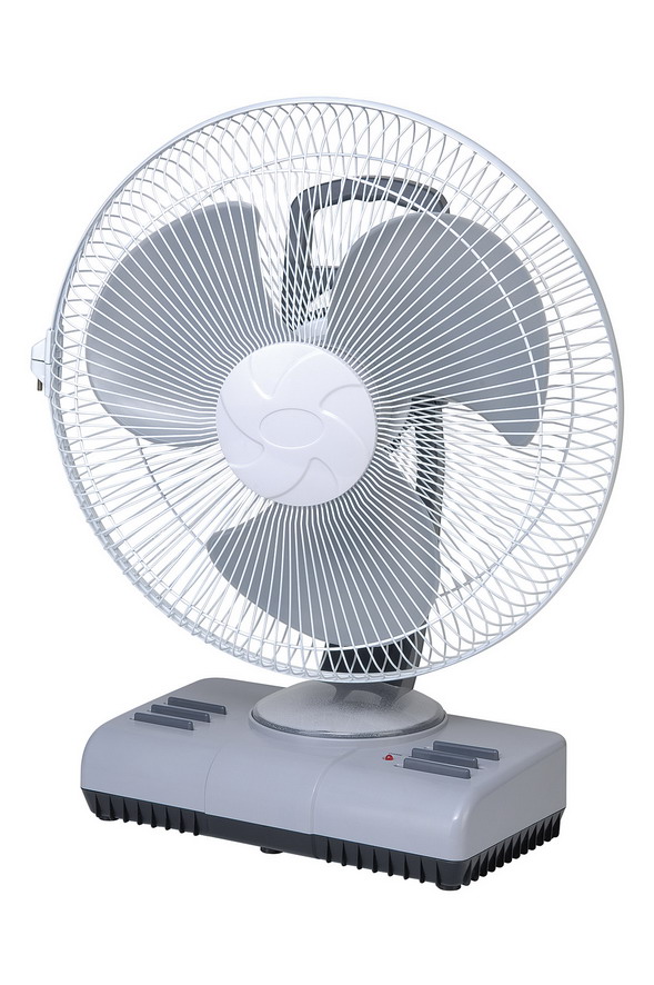 Rechargeable Oscillating Fan with LED Lights