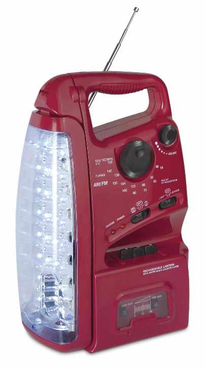 Rechargeable Multifunction LED Lantern with Radio and Cassette Player
