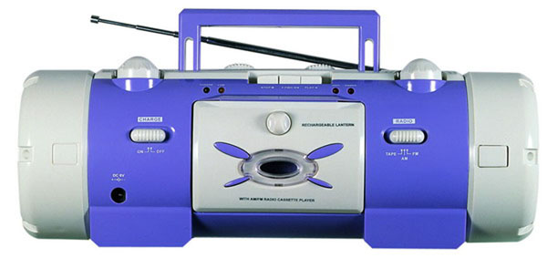 Rechargeable Portable Lantern with AM/FM Radio and Cassette Player