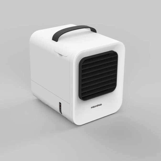 Portable air cooler with water tank indicator