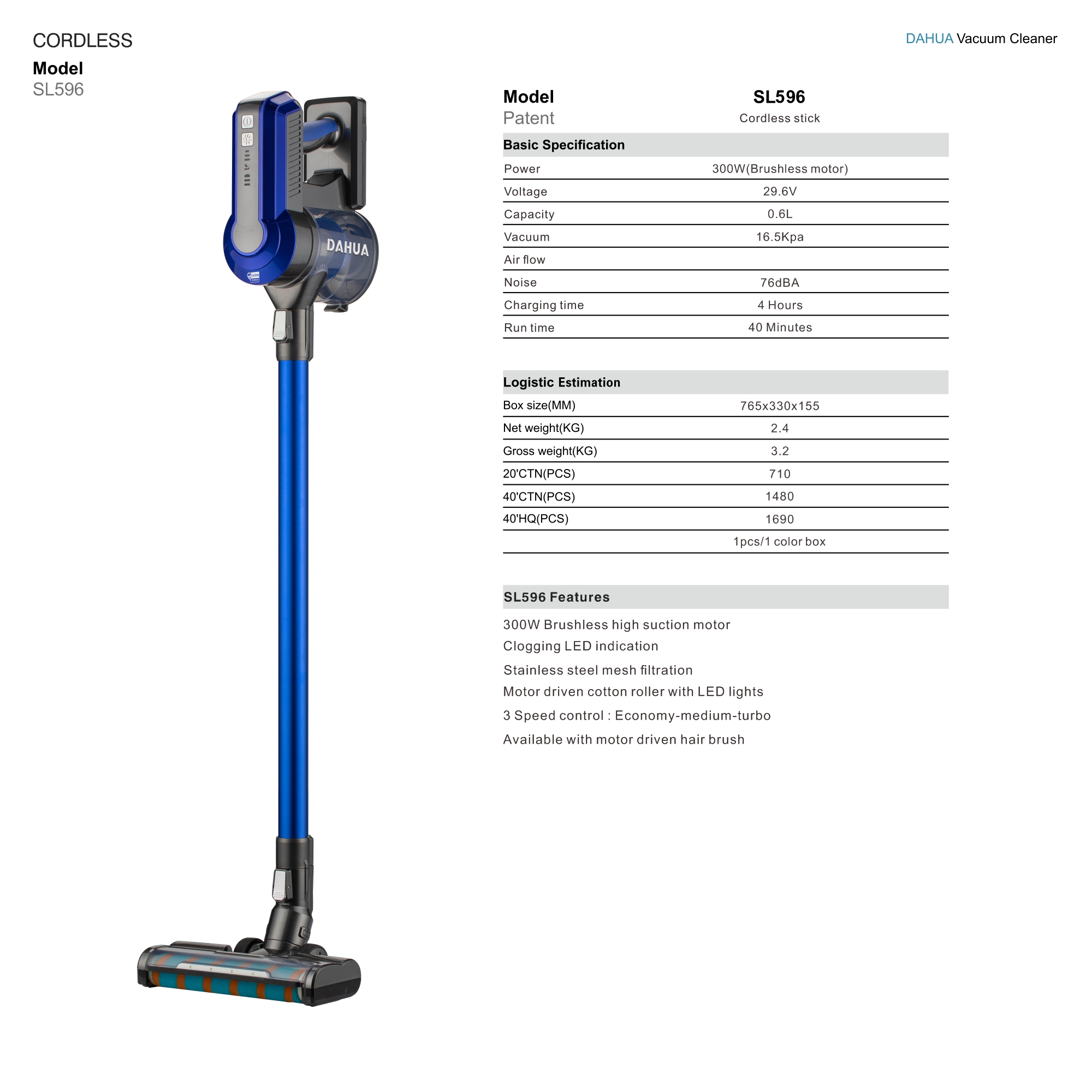 Cordless Stick Vacuum Cleaner with Multiple Attachments