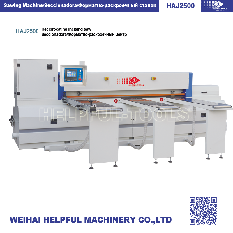 General view of the reciprocating incising saw