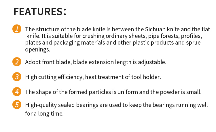 Blade and structural design of the crushing machine