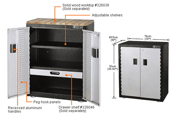 Garage Storage Cabinet with Adjustable Shelves