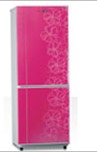 Bottom-Freezer Refrigerator with Floral Design