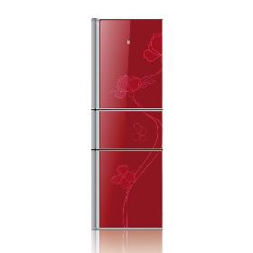 Multi-Door Refrigerator with Floral Design