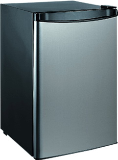 Compact Refrigerator with Stainless Steel Door