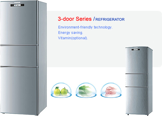 Three-Door Vitamin Preservation Refrigerator