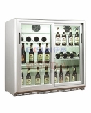 Double Sliding Door Beverage Refrigerator