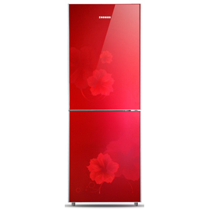 Top-Freezer Refrigerator with Floral Design