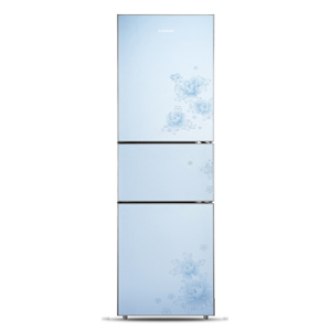 Multi-Door Refrigerator with Floral Design